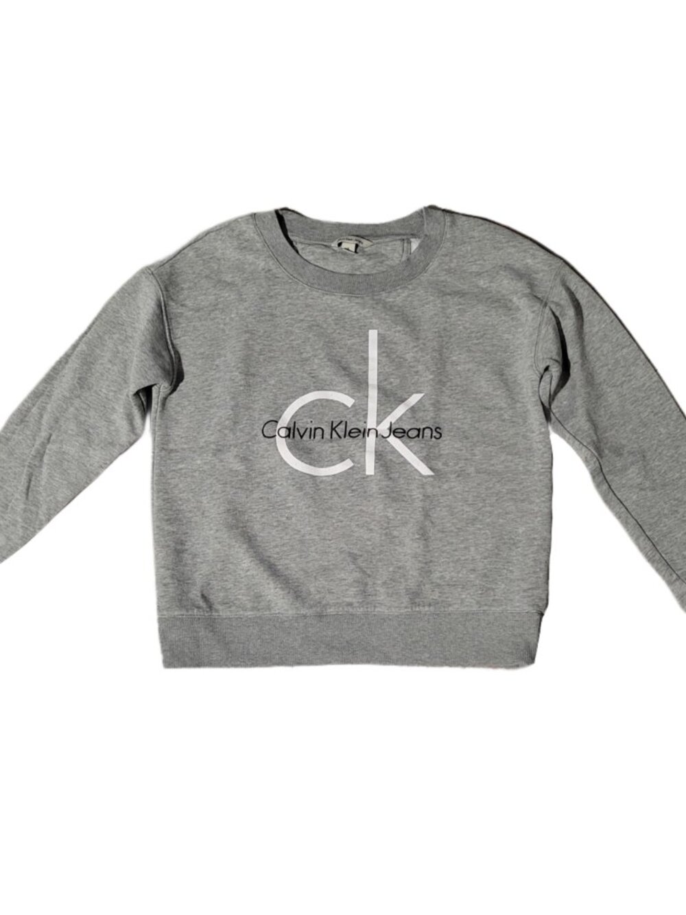 Calvin Klein Jeans Women’s Gray Crewneck Sweatshirt Pullover Size Small